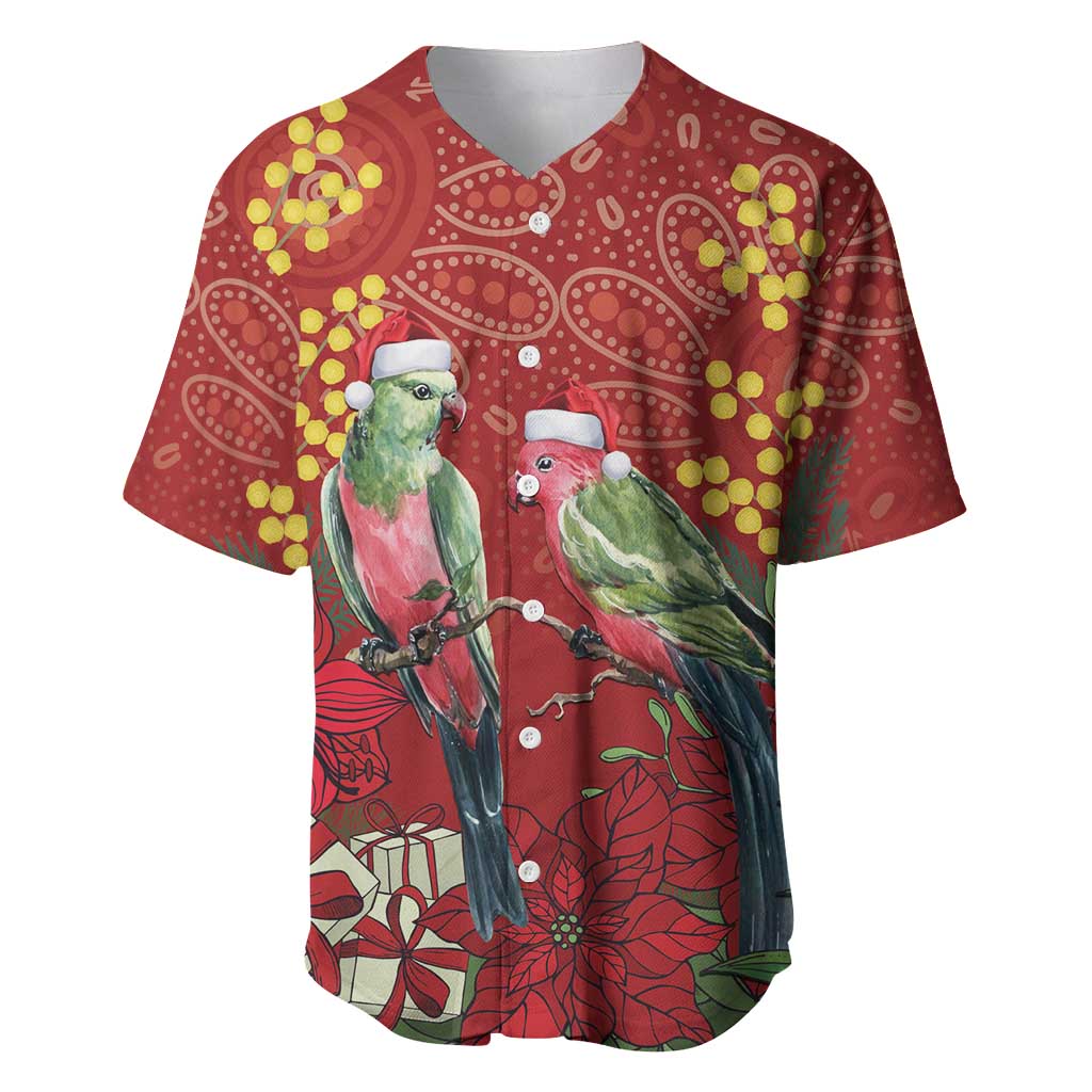 Merry Chrissie Australia King Parrots Baseball Jersey Aboriginal Art - Aussie Hoodie