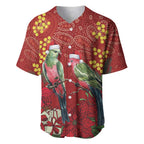 Merry Chrissie Australia King Parrots Baseball Jersey Aboriginal Art - Aussie Hoodie