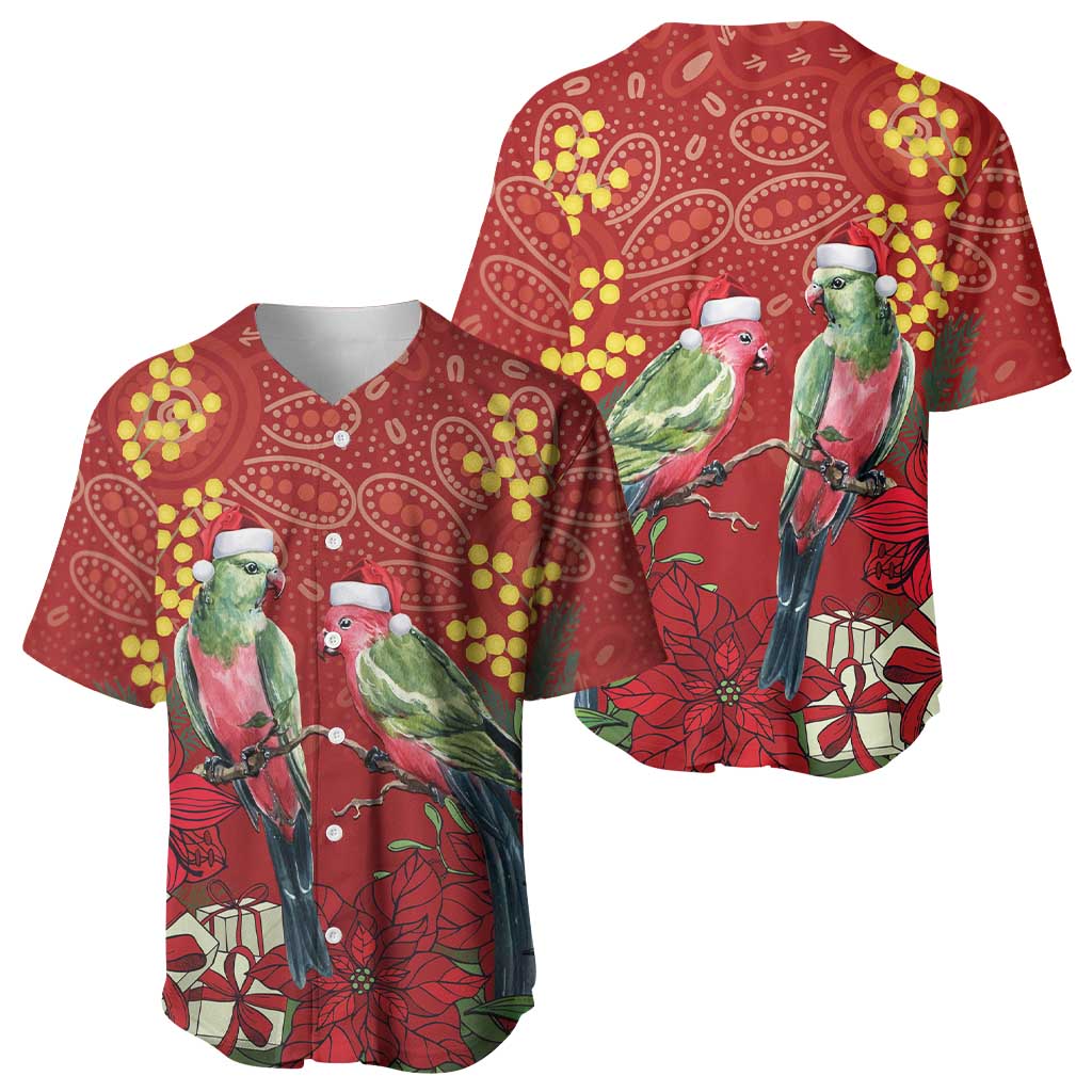 Merry Chrissie Australia King Parrots Baseball Jersey Aboriginal Art - Aussie Hoodie