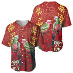 Merry Chrissie Australia King Parrots Baseball Jersey Aboriginal Art - Aussie Hoodie
