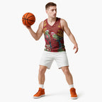 Merry Chrissie Australia King Parrots Basketball Jersey Aboriginal Art - Aussie Hoodie