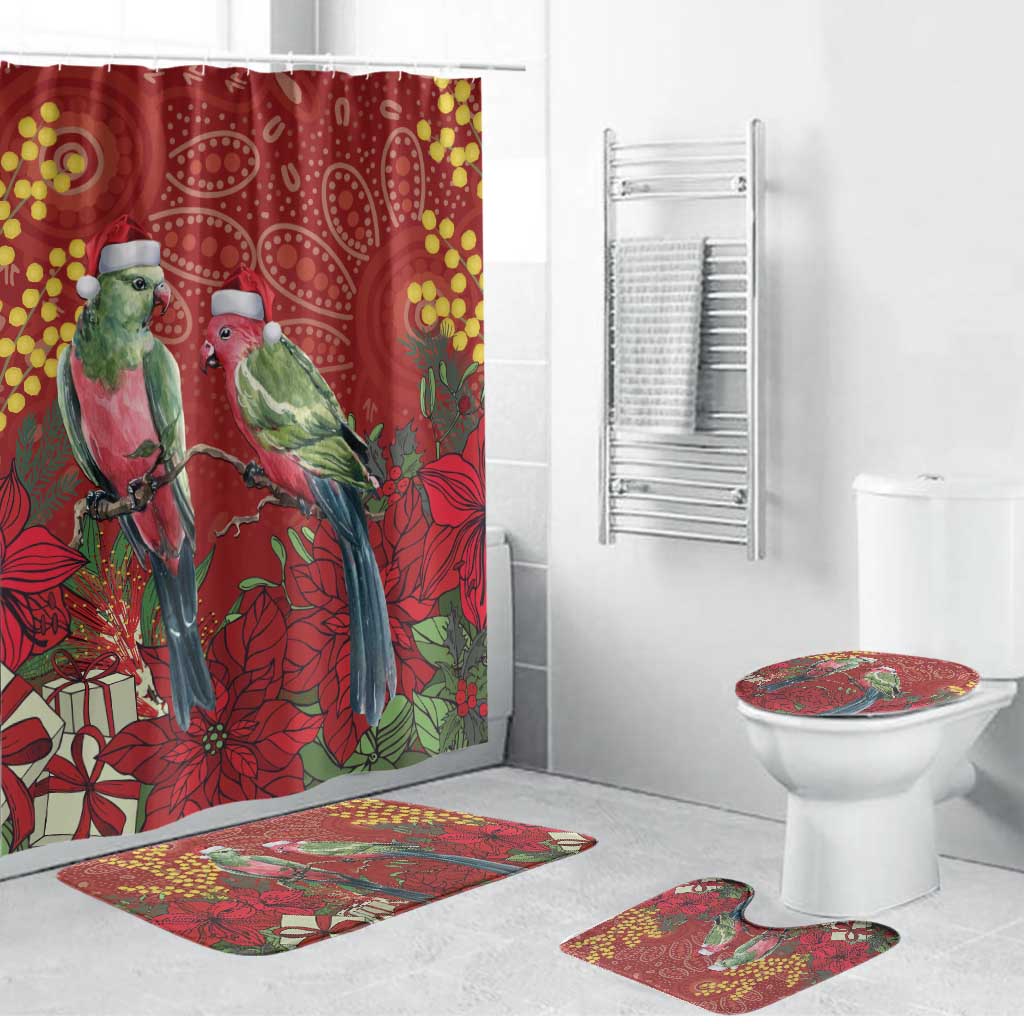 Merry Chrissie Australia King Parrots Bathroom Set Aboriginal Art - Aussie Hoodie