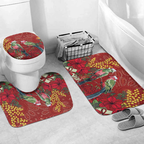 Merry Chrissie Australia King Parrots Bathroom Set Aboriginal Art - Aussie Hoodie
