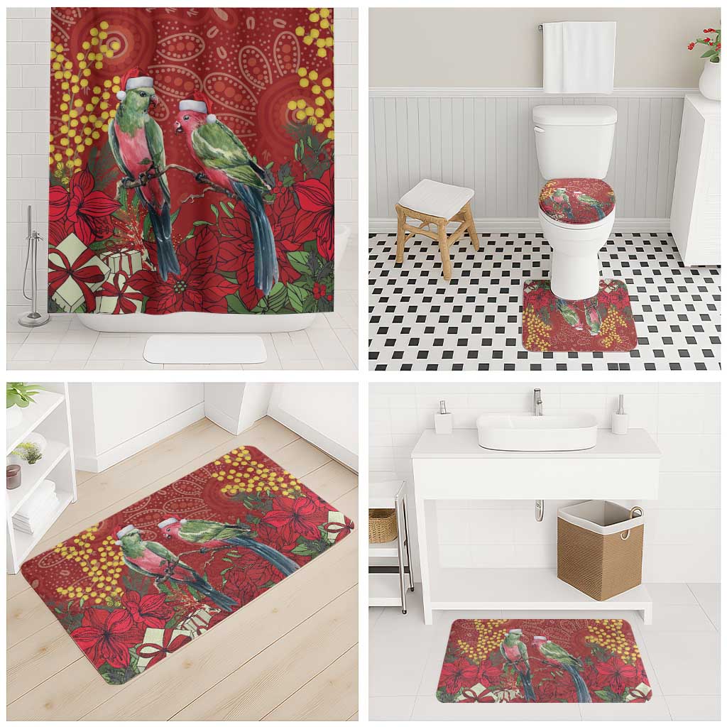 Merry Chrissie Australia King Parrots Bathroom Set Aboriginal Art - Aussie Hoodie