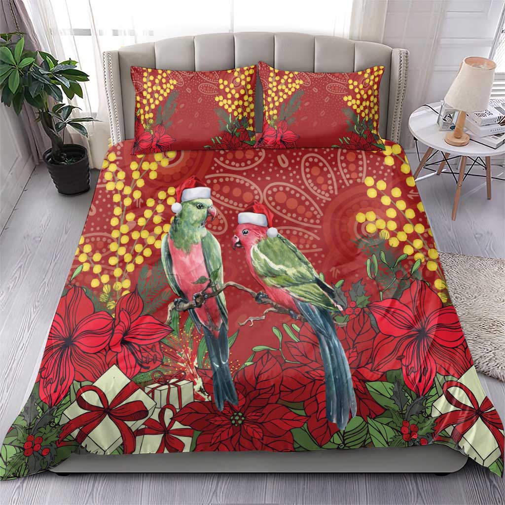 Merry Chrissie Australia King Parrots Bedding Set Aboriginal Art - Aussie Hoodie