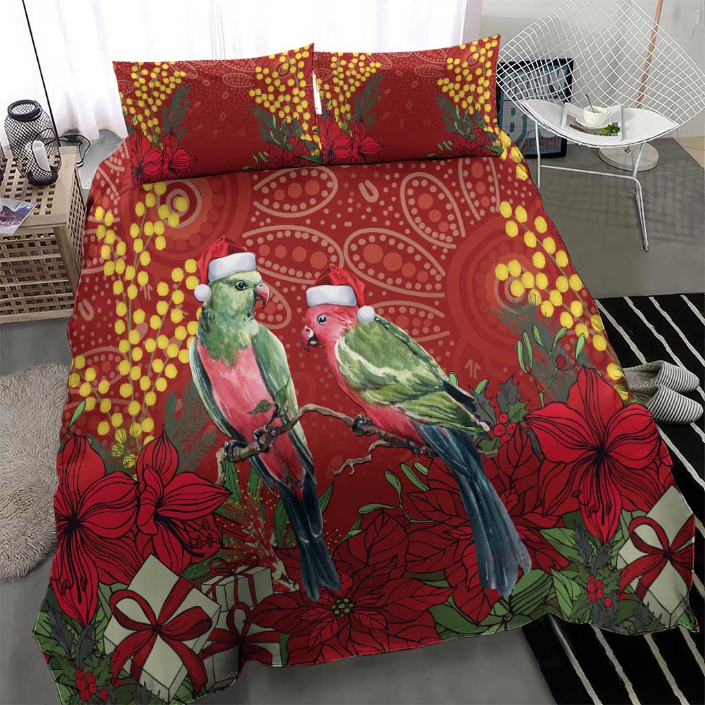 Merry Chrissie Australia King Parrots Bedding Set Aboriginal Art - Aussie Hoodie