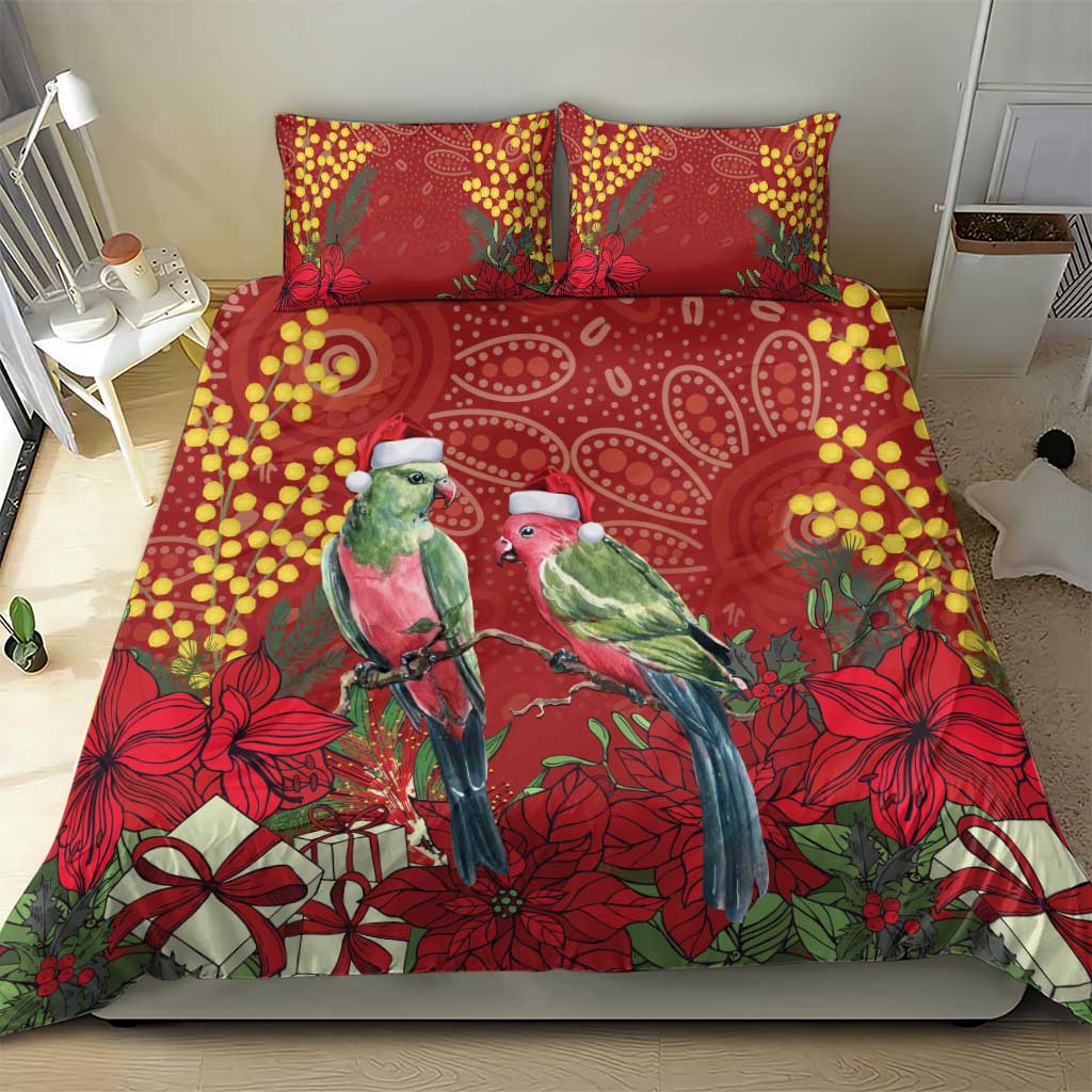 Merry Chrissie Australia King Parrots Bedding Set Aboriginal Art - Aussie Hoodie