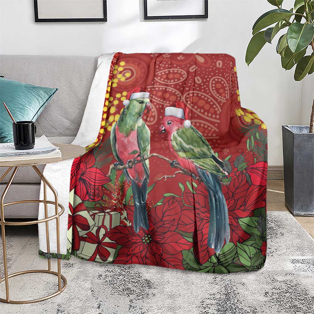 Merry Chrissie Australia King Parrots Blanket Aboriginal Art - Aussie Hoodie