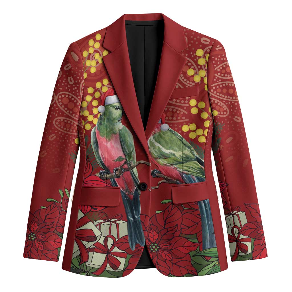 Merry Chrissie Australia King Parrots Blazer Aboriginal Art - Aussie Hoodie