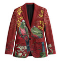 Merry Chrissie Australia King Parrots Blazer Aboriginal Art - Aussie Hoodie