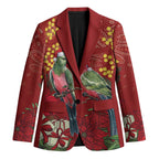 Merry Chrissie Australia King Parrots Blazer Aboriginal Art - Aussie Hoodie
