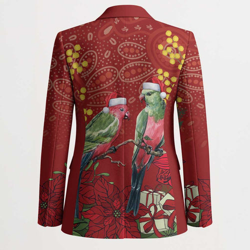 Merry Chrissie Australia King Parrots Blazer Aboriginal Art - Aussie Hoodie