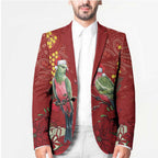Merry Chrissie Australia King Parrots Blazer Aboriginal Art - Aussie Hoodie