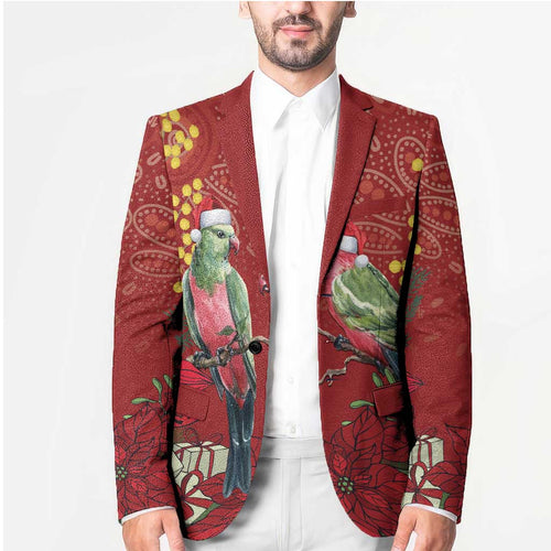 Merry Chrissie Australia King Parrots Blazer Aboriginal Art - Aussie Hoodie