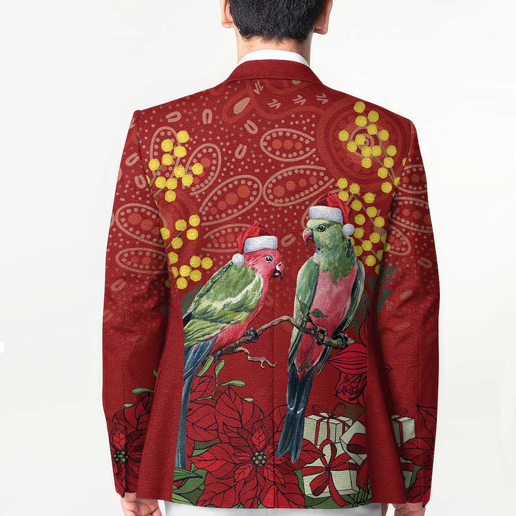 Merry Chrissie Australia King Parrots Blazer Aboriginal Art - Aussie Hoodie
