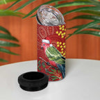 Merry Chrissie Australia King Parrots 4 in 1 Can Cooler Tumbler Aboriginal Art - Aussie Hoodie