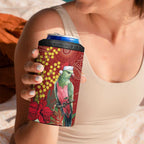 Merry Chrissie Australia King Parrots 4 in 1 Can Cooler Tumbler Aboriginal Art - Aussie Hoodie