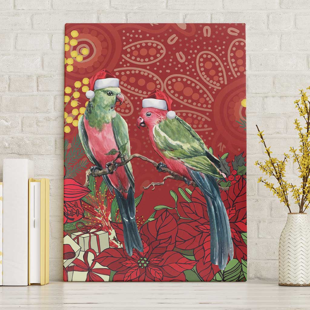 Merry Chrissie Australia King Parrots Canvas Wall Art Aboriginal Art - Aussie Hoodie