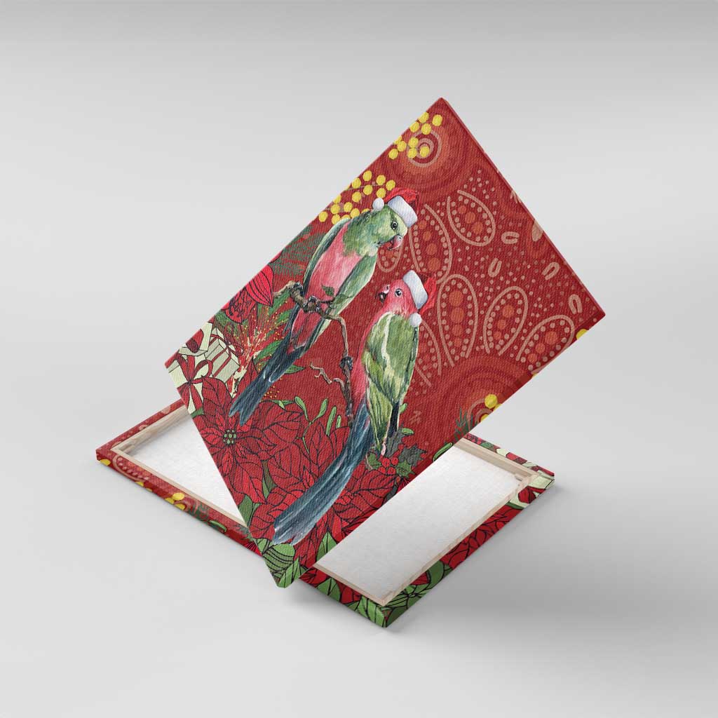 Merry Chrissie Australia King Parrots Canvas Wall Art Aboriginal Art - Aussie Hoodie