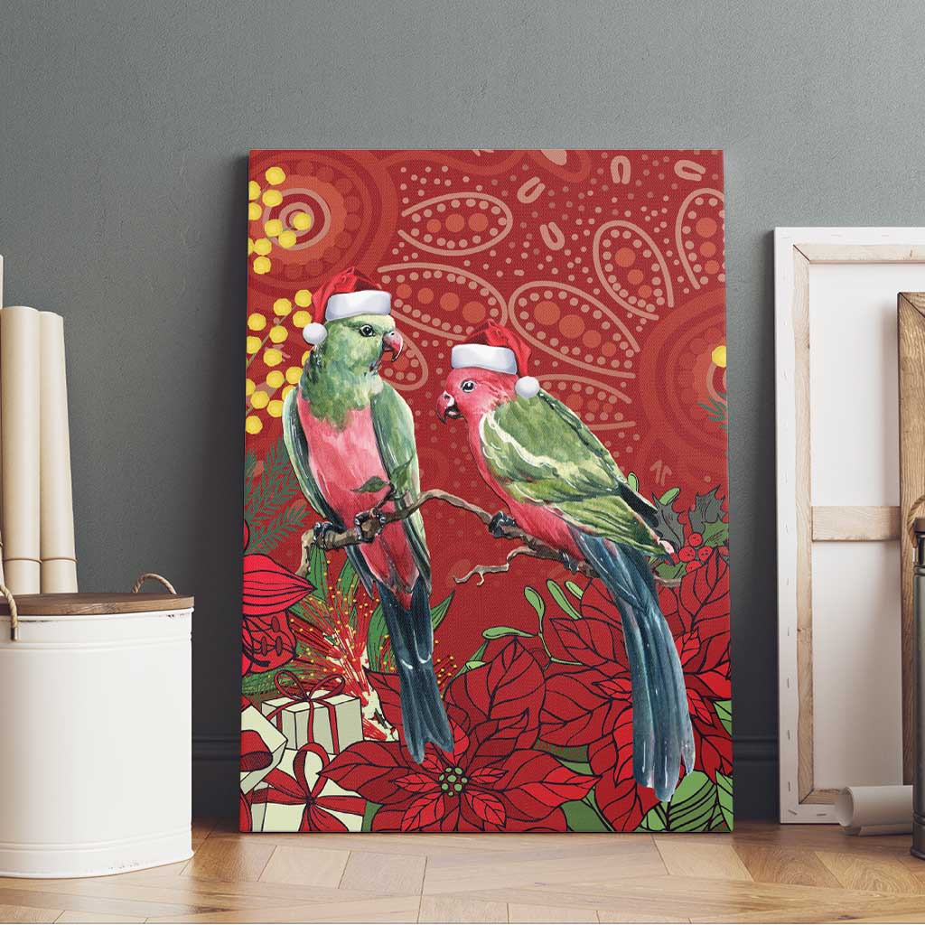 Merry Chrissie Australia King Parrots Canvas Wall Art Aboriginal Art - Aussie Hoodie