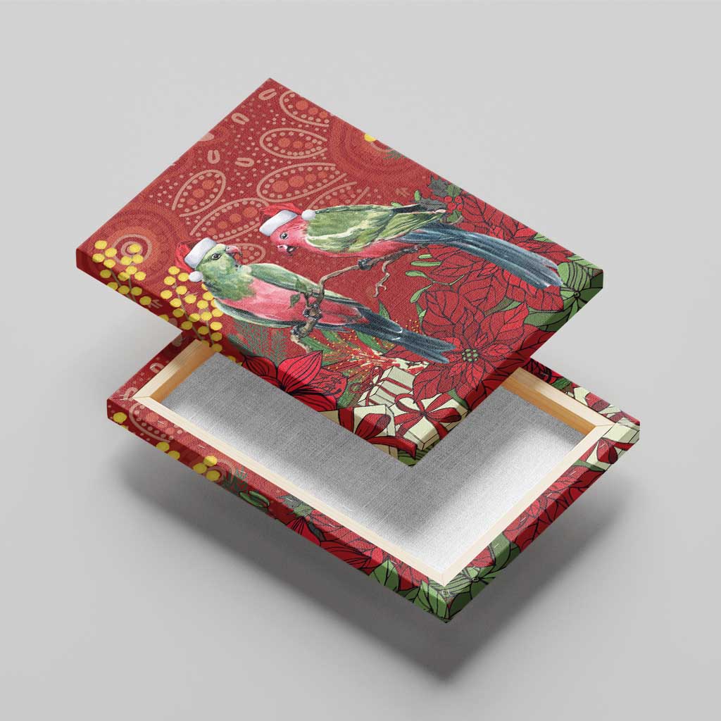 Merry Chrissie Australia King Parrots Canvas Wall Art Aboriginal Art - Aussie Hoodie