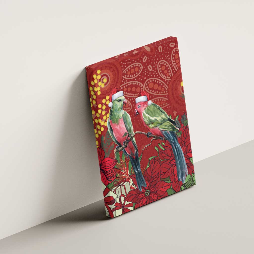 Merry Chrissie Australia King Parrots Canvas Wall Art Aboriginal Art - Aussie Hoodie