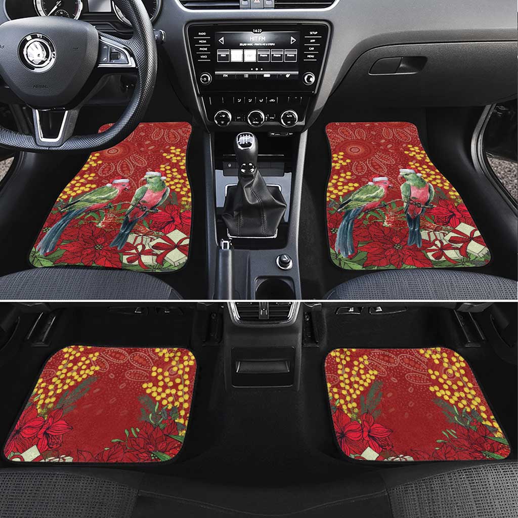 Merry Chrissie Australia King Parrots Car Mats Aboriginal Art - Aussie Hoodie