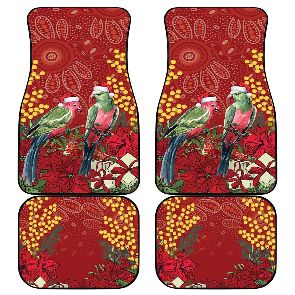Merry Chrissie Australia King Parrots Car Mats Aboriginal Art - Aussie Hoodie