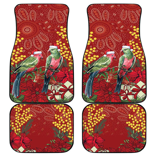 Merry Chrissie Australia King Parrots Car Mats Aboriginal Art - Aussie Hoodie