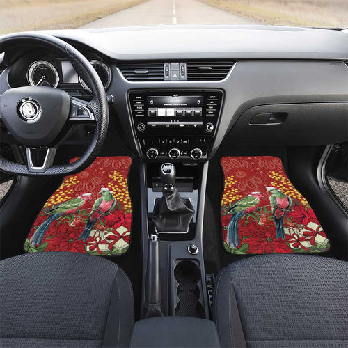 Merry Chrissie Australia King Parrots Car Mats Aboriginal Art - Aussie Hoodie