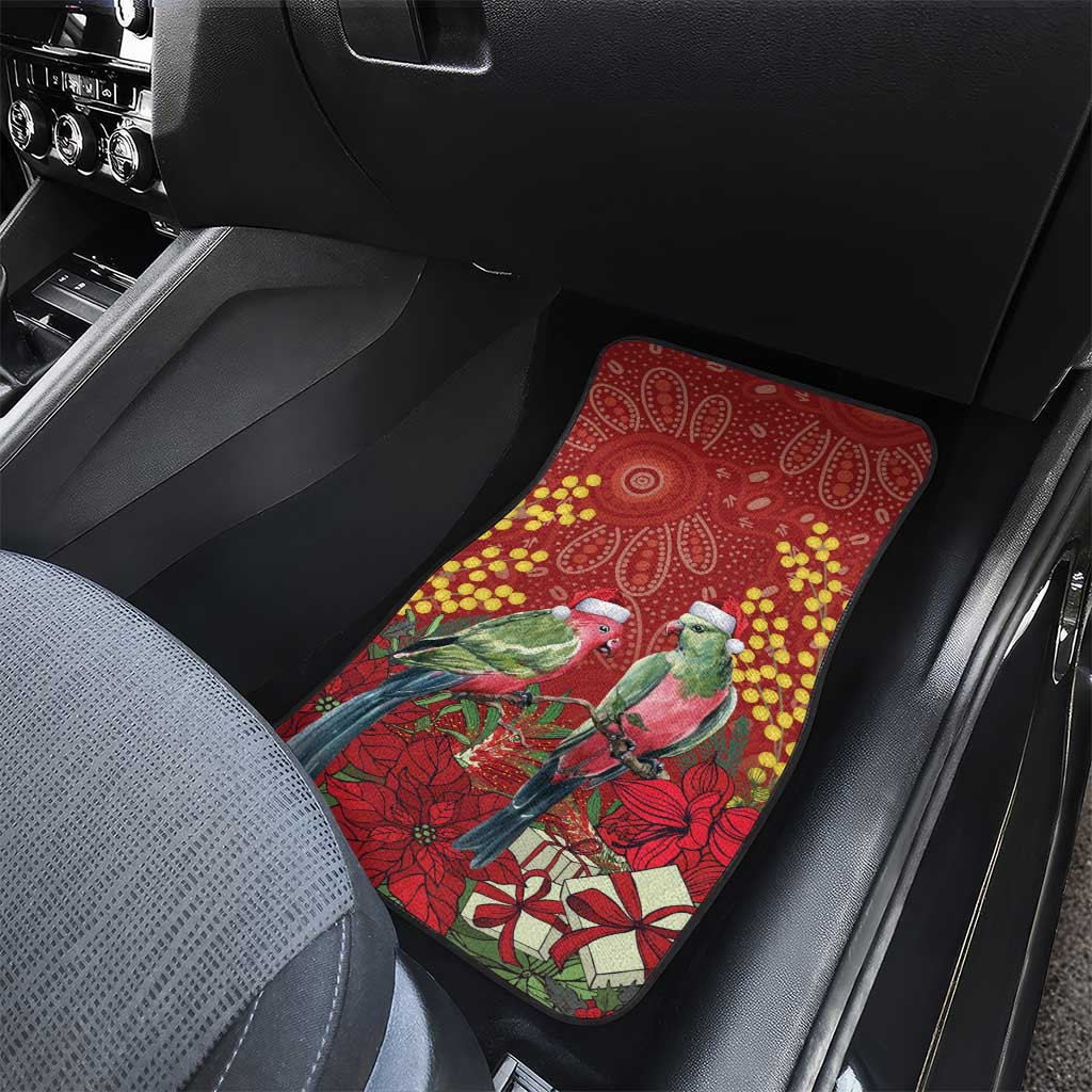 Merry Chrissie Australia King Parrots Car Mats Aboriginal Art - Aussie Hoodie