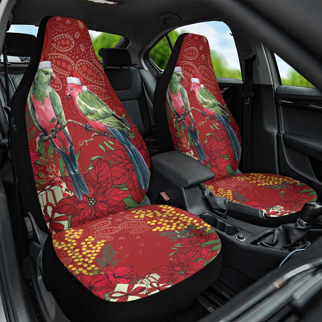 Merry Chrissie Australia King Parrots Car Seat Cover Aboriginal Art - Aussie Hoodie