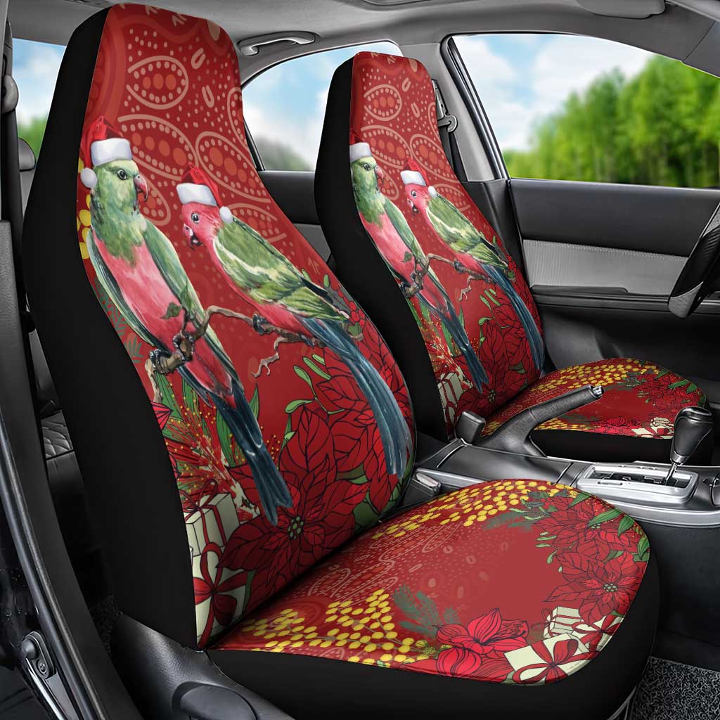 Merry Chrissie Australia King Parrots Car Seat Cover Aboriginal Art - Aussie Hoodie