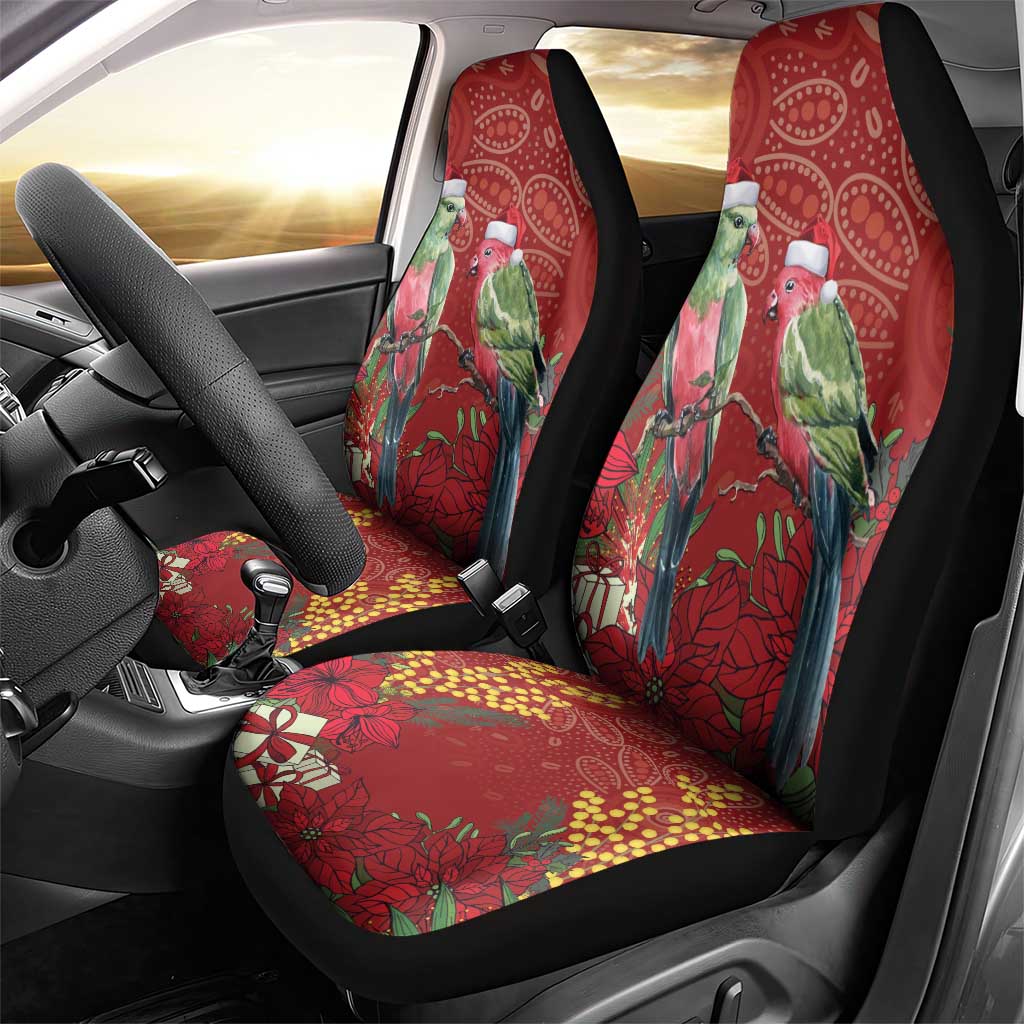 Merry Chrissie Australia King Parrots Car Seat Cover Aboriginal Art - Aussie Hoodie