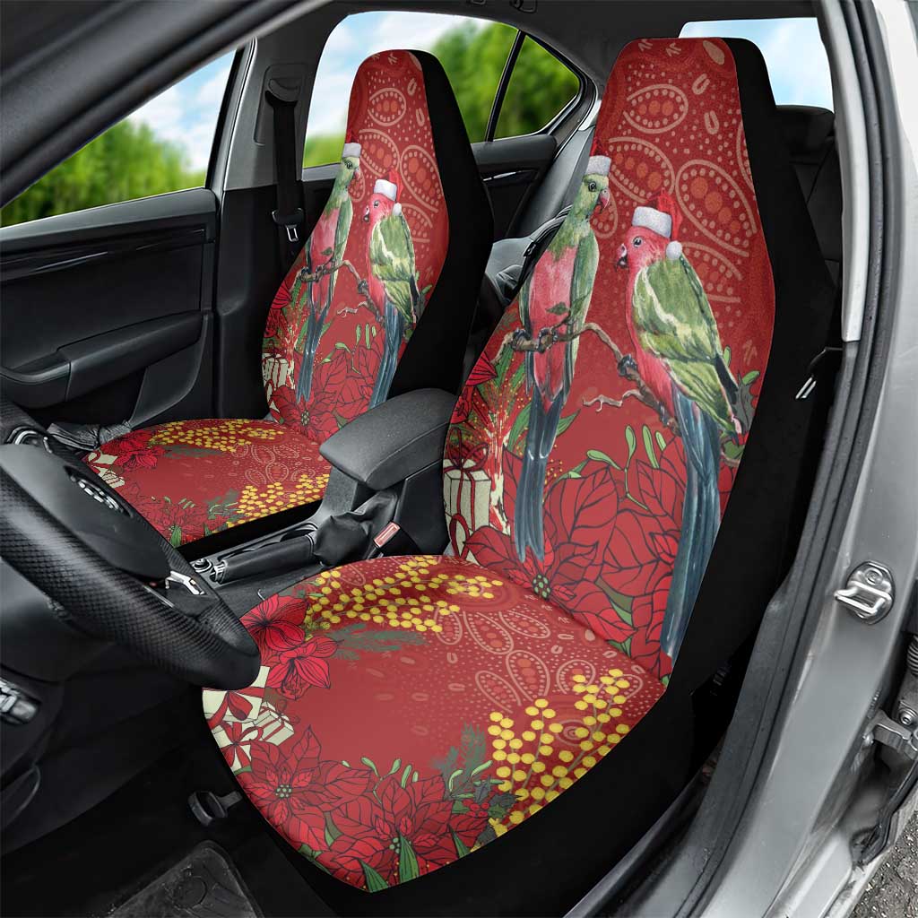 Merry Chrissie Australia King Parrots Car Seat Cover Aboriginal Art - Aussie Hoodie