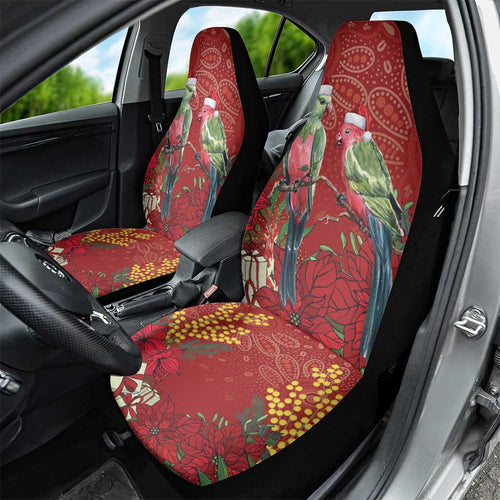 Merry Chrissie Australia King Parrots Car Seat Cover Aboriginal Art - Aussie Hoodie