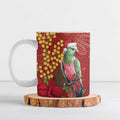 Merry Chrissie Australia King Parrots Ceramic Mug Aboriginal Art - Aussie Hoodie