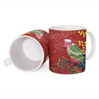 Merry Chrissie Australia King Parrots Ceramic Mug Aboriginal Art - Aussie Hoodie