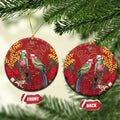Merry Chrissie Australia King Parrots Ceramic Ornament Aboriginal Art - Aussie Hoodie