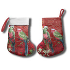 Merry Chrissie Australia King Parrots Christmas Stocking Aboriginal Art - Aussie Hoodie
