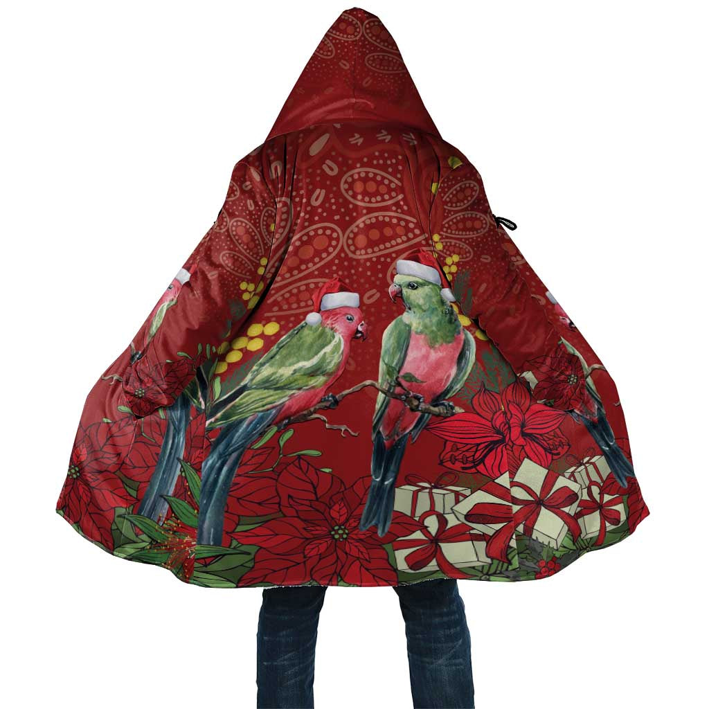 Merry Chrissie Australia King Parrots Cloak Aboriginal Art - Aussie Hoodie