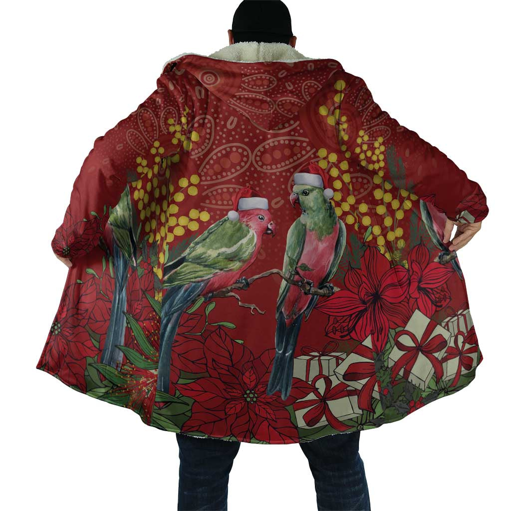 Merry Chrissie Australia King Parrots Cloak Aboriginal Art - Aussie Hoodie