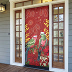 Merry Chrissie Australia King Parrots Door Cover Aboriginal Art - Aussie Hoodie