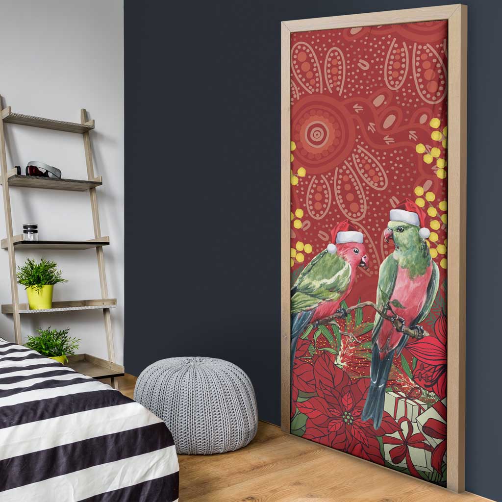 Merry Chrissie Australia King Parrots Door Cover Aboriginal Art - Aussie Hoodie