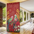 Merry Chrissie Australia King Parrots Door Cover Aboriginal Art - Aussie Hoodie