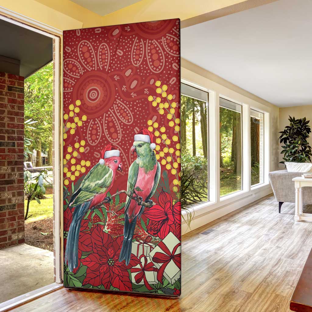 Merry Chrissie Australia King Parrots Door Cover Aboriginal Art - Aussie Hoodie