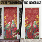 Merry Chrissie Australia King Parrots Door Cover Aboriginal Art - Aussie Hoodie