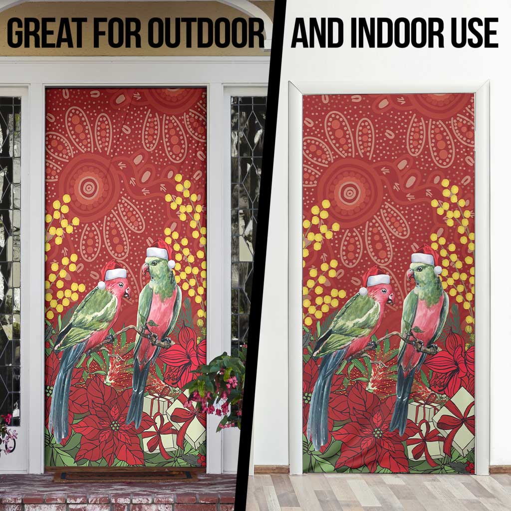 Merry Chrissie Australia King Parrots Door Cover Aboriginal Art - Aussie Hoodie