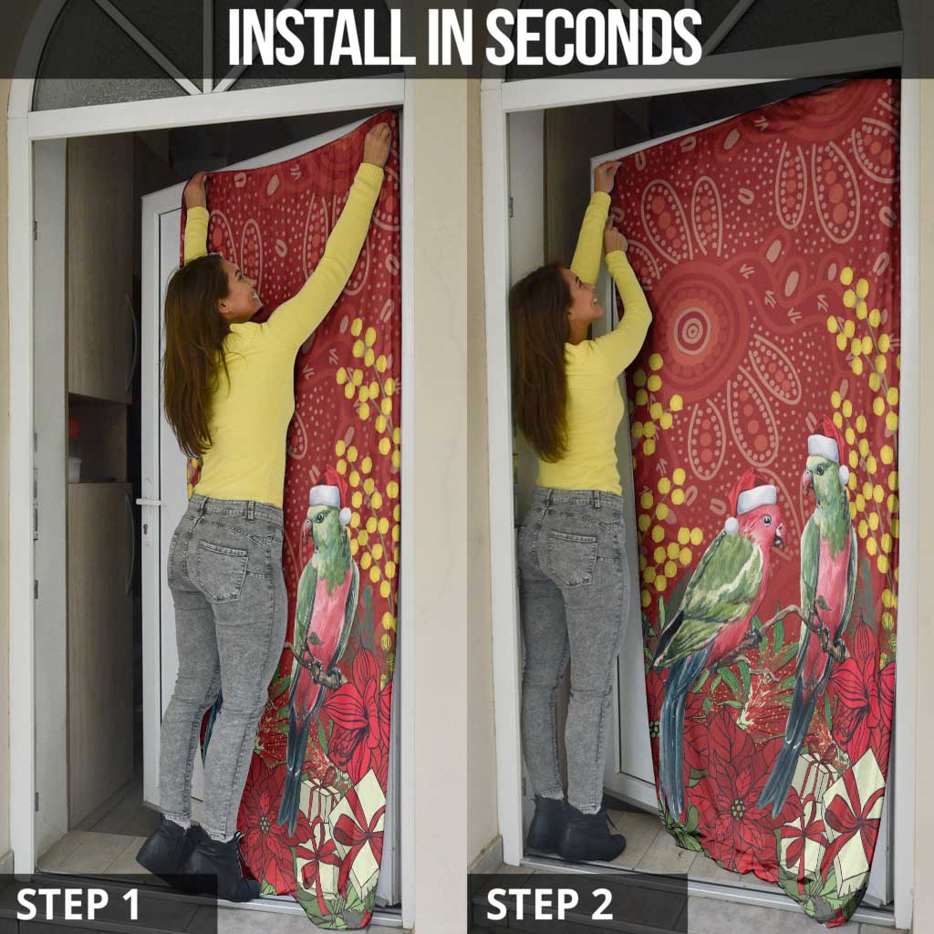Merry Chrissie Australia King Parrots Door Cover Aboriginal Art - Aussie Hoodie
