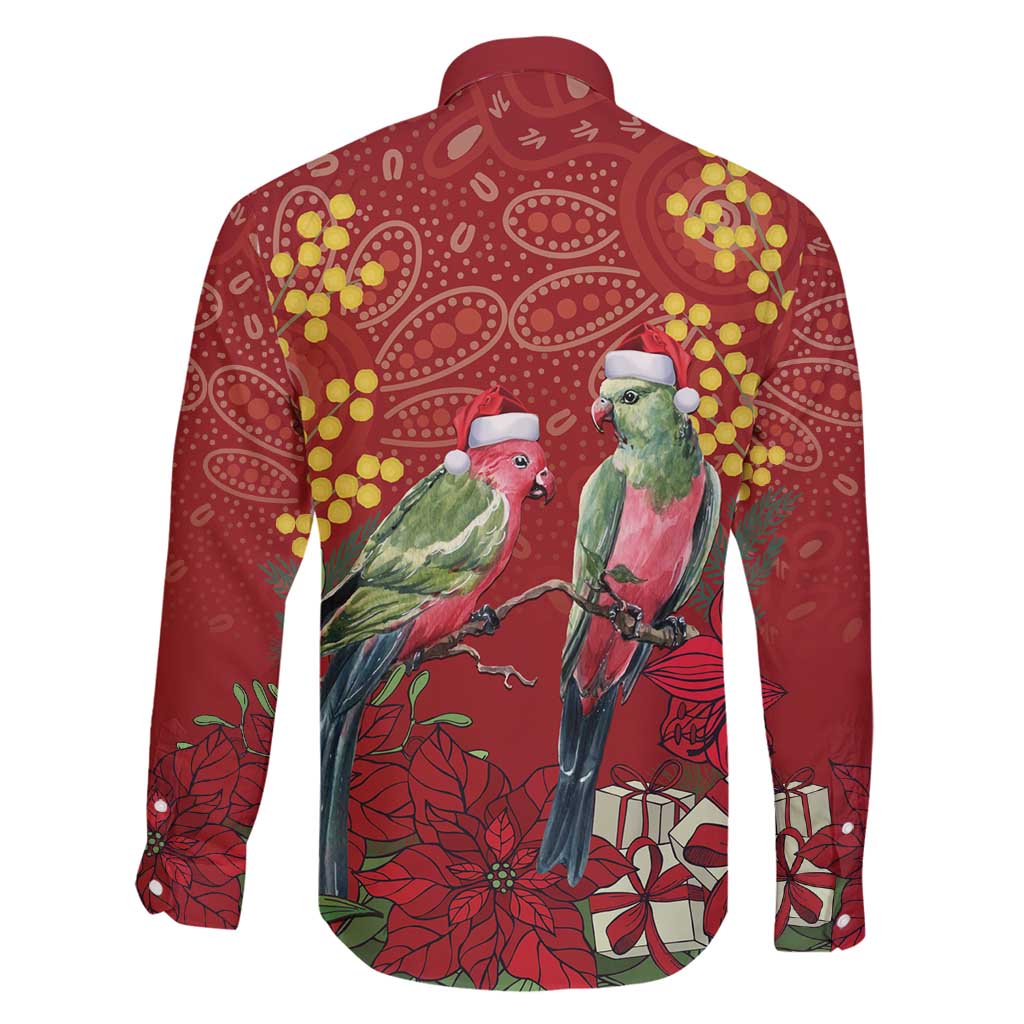 Merry Chrissie Australia King Parrots Family Matching Long Sleeve Bodycon Dress and Hawaiian Shirt Aboriginal Art - Aussie Hoodie